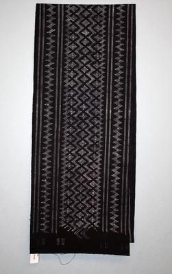E1150: Hmong Clothing, Batik Cloth Swatch, Black and white