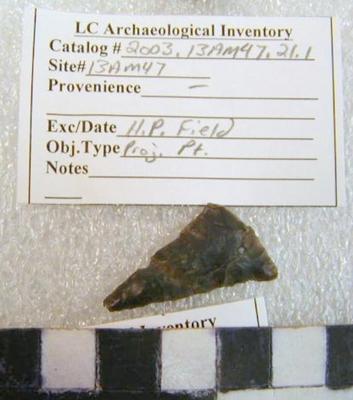 1969.002.00220; Stone Projectile Point