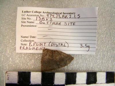1974.002.00007; Stone Projectile Point- Fragment