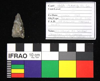 1969.003.00312; Stone Projectile Point- Madison