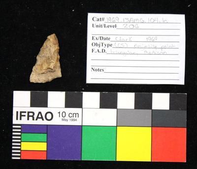 1969.003.00286; Stone Projectile Point- Madison