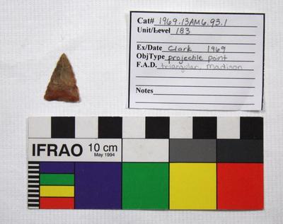 1969.003.00248; Stone Projectile Point- Madison