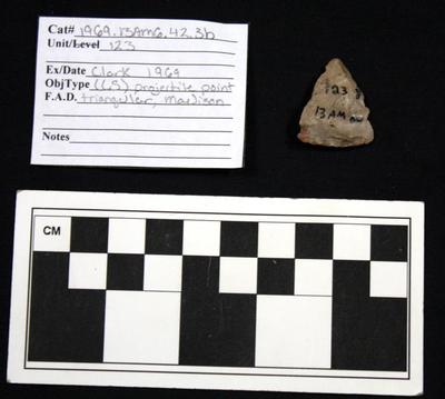 1969.003.00049; Stone Projectile Point- Madison