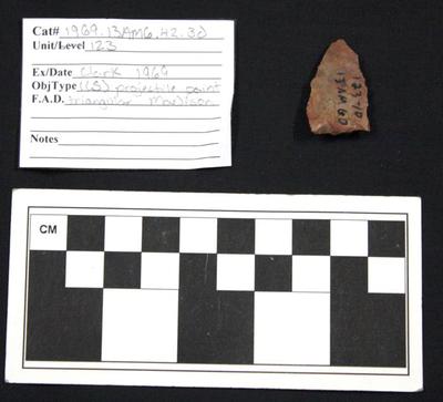 1969.003.00051; Stone Projectile Point- Madison