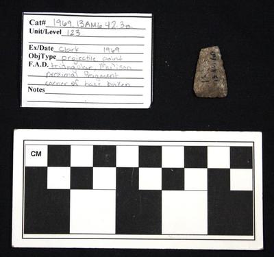 1969.003.00048; Stone Projectile Point- Madison