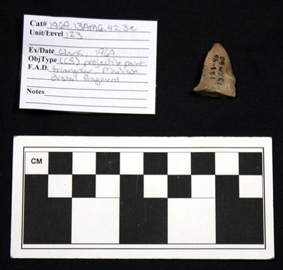 1969.003.00052; Stone Projectile Point- Madison