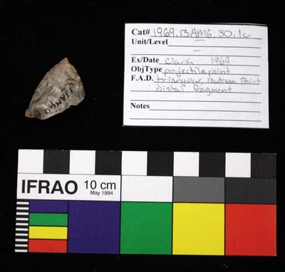 1969.003.00007; Stone Projectile Point- Madison
