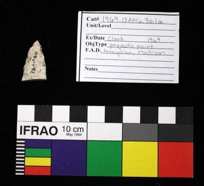 1969.003.00005; Stone Projectile Point- Madison