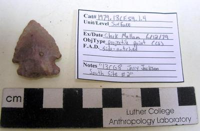 1979.002.00033; Stone Projectile Point