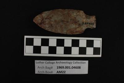 1969.001.04608; Stone Projectile Point- Robbins