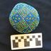 E1439: Hmong Courtship Ball, Blue Cross Stitch, cross motif