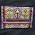 E1431: Hmong Bag, cross stitch wallet, heart motif