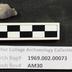 1969.002.00073; Faunal Bone- Burned Fragment