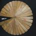 E0734: Ink -wash Wooden Wheel Fan, Japan