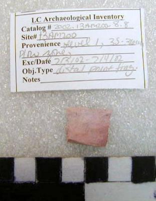 2002.001.00053; Stone Projectile Point- Fragment