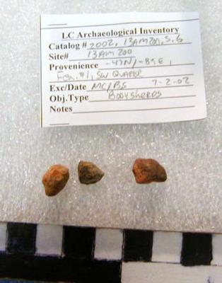 2002.001.00030; Ceramic- Body Sherd