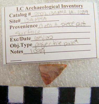 2002.001.00486; Stone Projectile Point