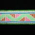 E1456: Hmong bookmark, cross-stich geometric motif