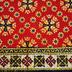 E1458: Hmong skirt red with flower designs