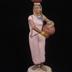 E1310: India- Clay Figurine, Indian Village Woman Carrying Water Jugs
