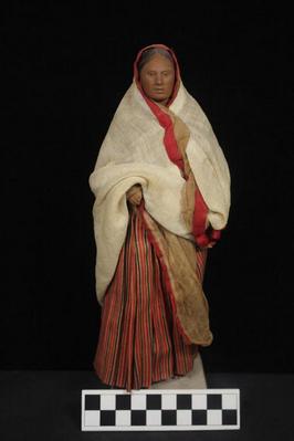 E1249: India- Clay Figurine, "Aya" (Nurse or Midwife) 