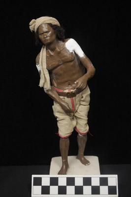 E1315: India- Clay Figurine, The Laborer