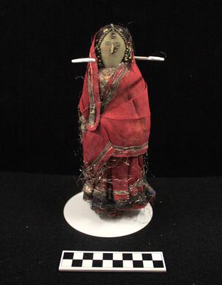 E1328: Indian Female Doll in Red Sari