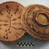 E1353: Bie Angola, West Coast Africa, woven basketry tray with geometric design
