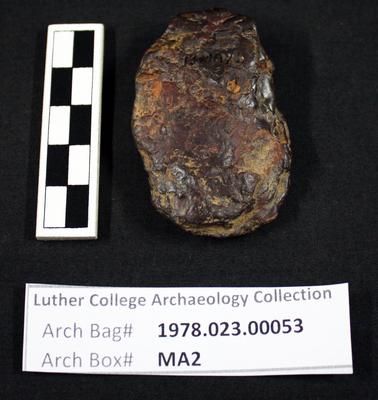 1978.023.00053; un-prepared stone- hematite