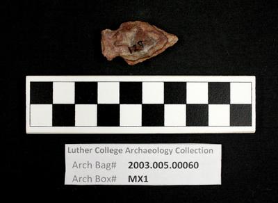 2003.005.00060: chipped stone-Klunk projectile point