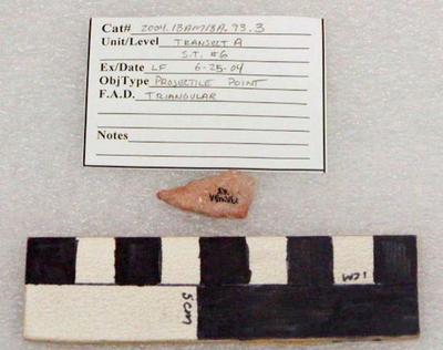 2004.001.00354; Stone Projectile Point- Triangular