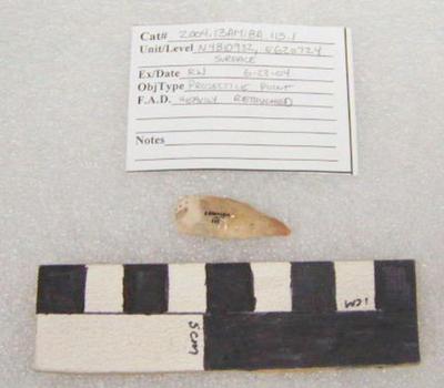 2004.001.00406; Stone Projectile Point
