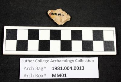 1981.004.0013; chipped stone- biface- fragment