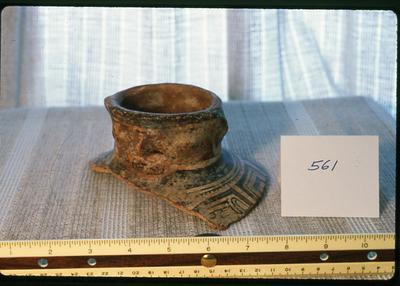 1969.PAN.00147: Polychrome rim and neck with effigy