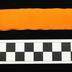 E1612: Hmong bookmark cross stitch, orange ribbon