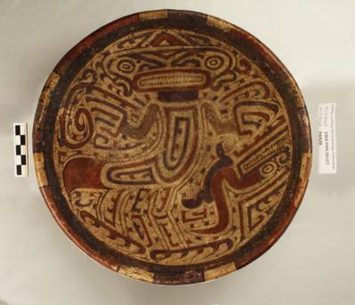 1969.PAN.00127: Polychrome pedestal plate; Conte