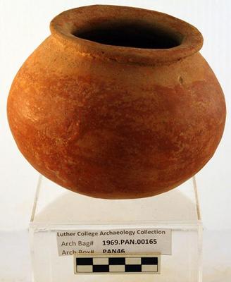 1969.PAN.00165: Red slip jar; Veraguas