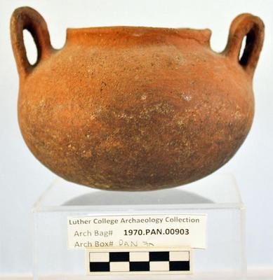 1970.PAN.00903: Handled Olla; Chiriqui - Villalba Red Streaked