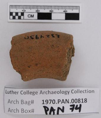 1970.PAN.00818: Plain ware handle fragment