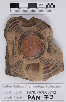 1970.PAN.00742: Polychrome handle (?) fragment