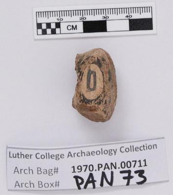 1970.PAN.00711: Polychrome effigy fragment